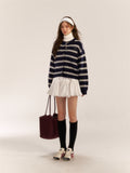 AsGony ASG24572 Stripe Cardigan(2color)