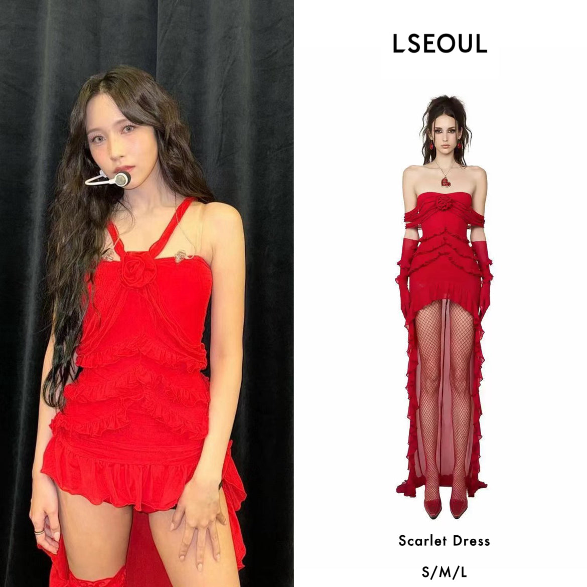 LSEOUL [Star Style] SCARLET DRESS