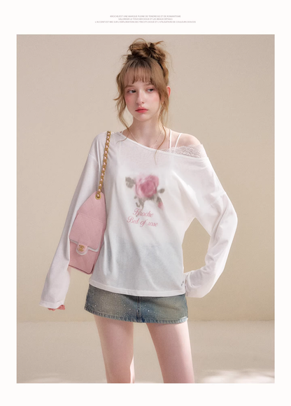 Kroche KE4054 Off shoulder lace top