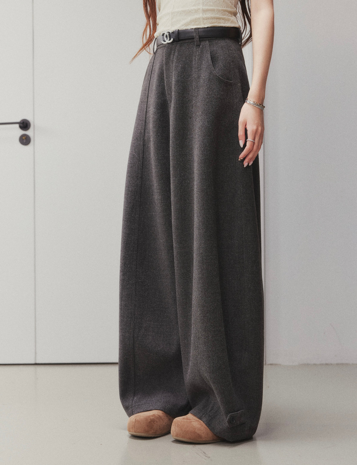 OTEBANBASS Ote260922 High-Waist Wool Balloon Pants