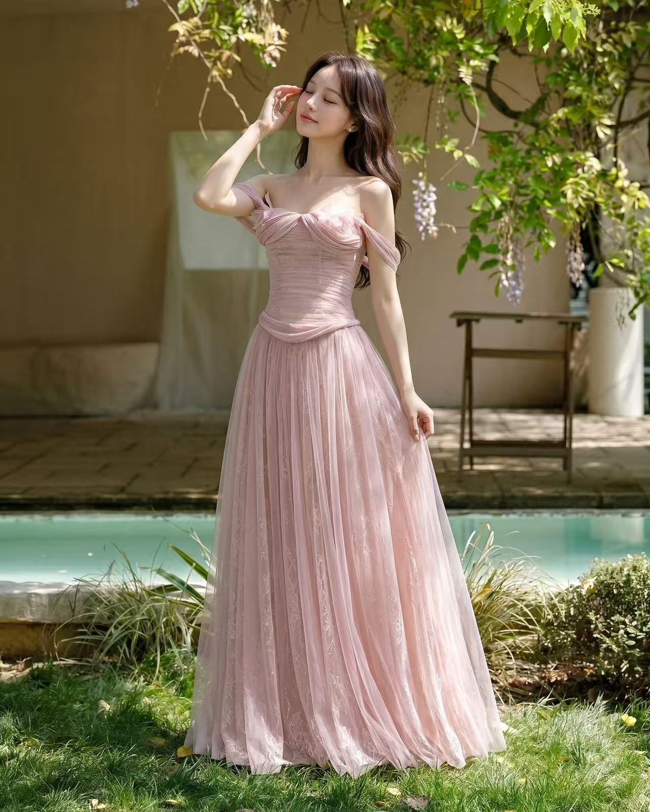 Lovelyn Rosalie Draped Gown