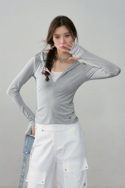 ASGONY Hoodie Slim Top(3color)