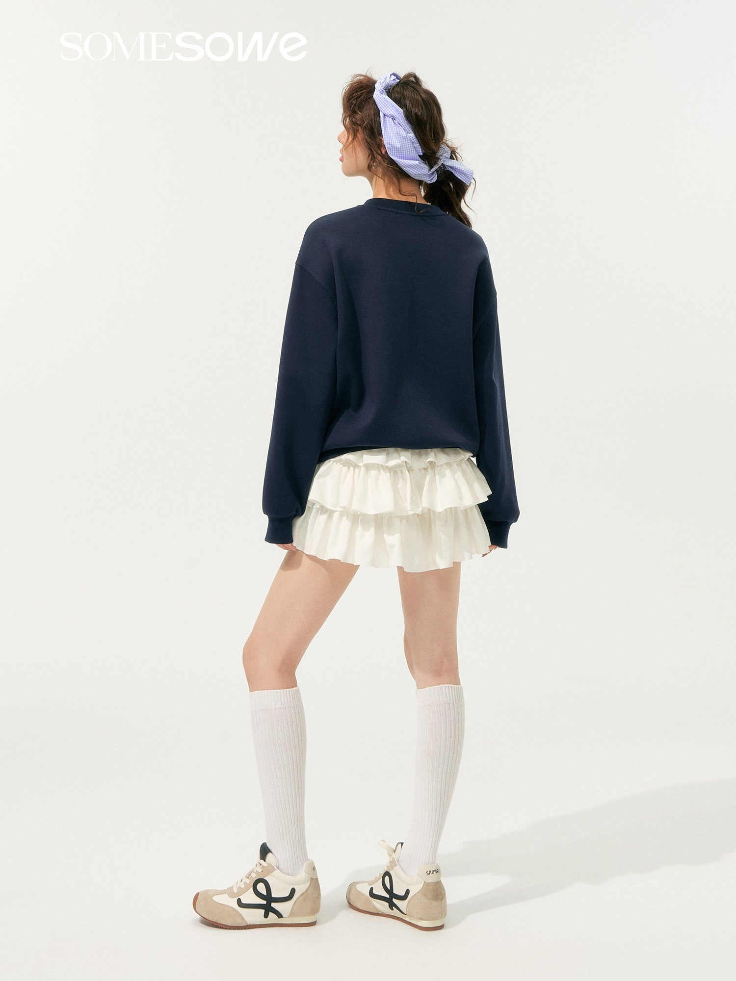 SOMESOWE S2508178 Pear print round neck hoodie