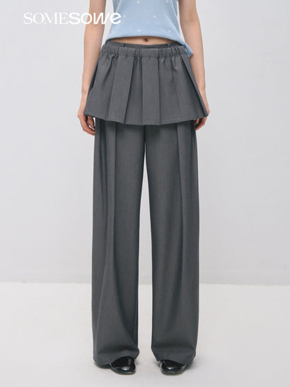 SOMESOWE S2609023 Removable suit pleated skirt pants