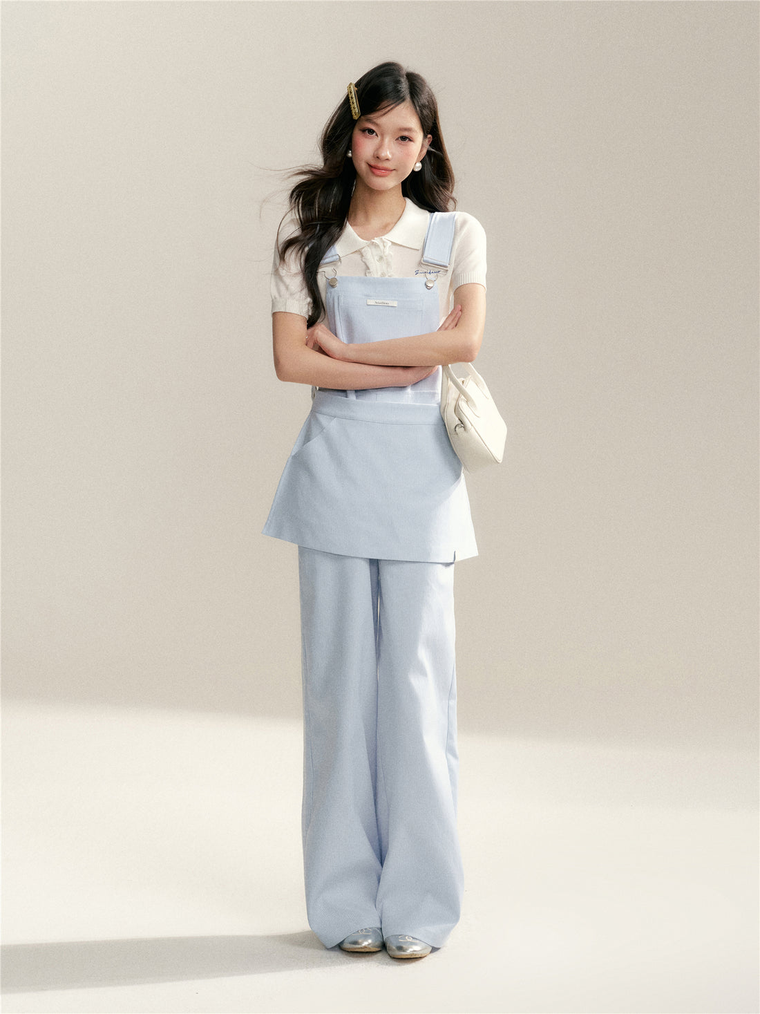 16DEWS 16D246067 Polo collar woolen short sleeved shirt