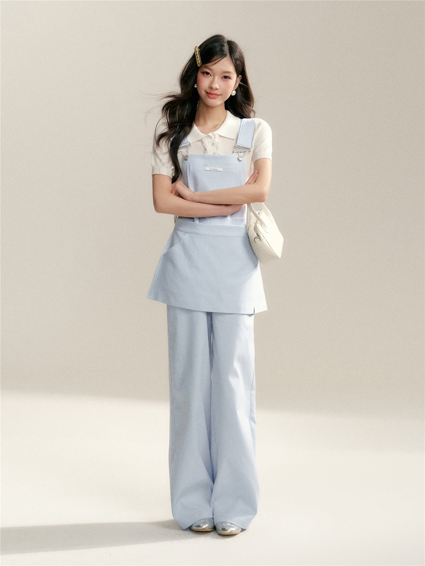 16DEWS 16D246067 Polo collar woolen short sleeved shirt