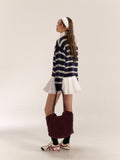 AsGony ASG24572 Stripe Cardigan(2color)