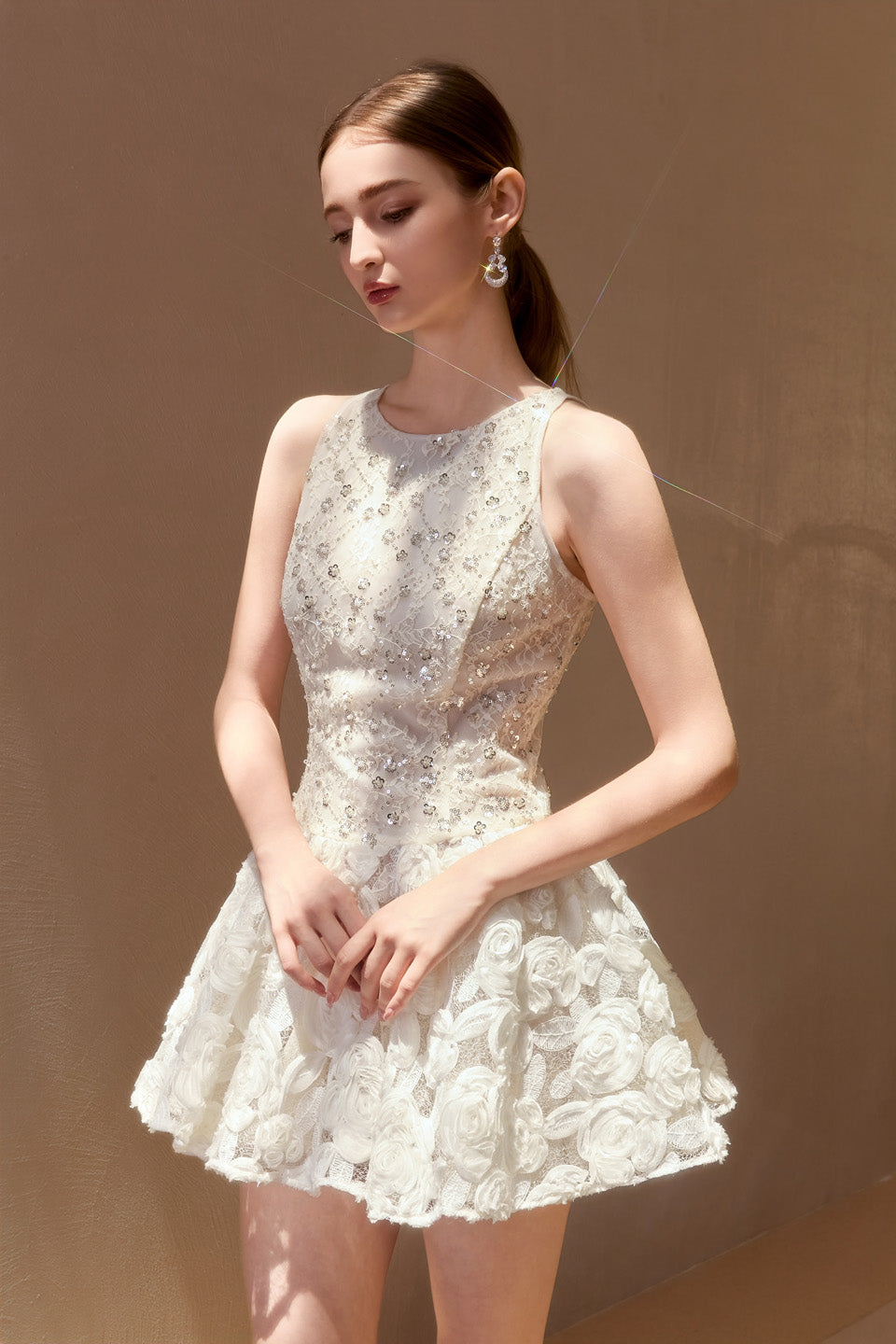 Wardrobes by chen 3D floral lace fluffy dress