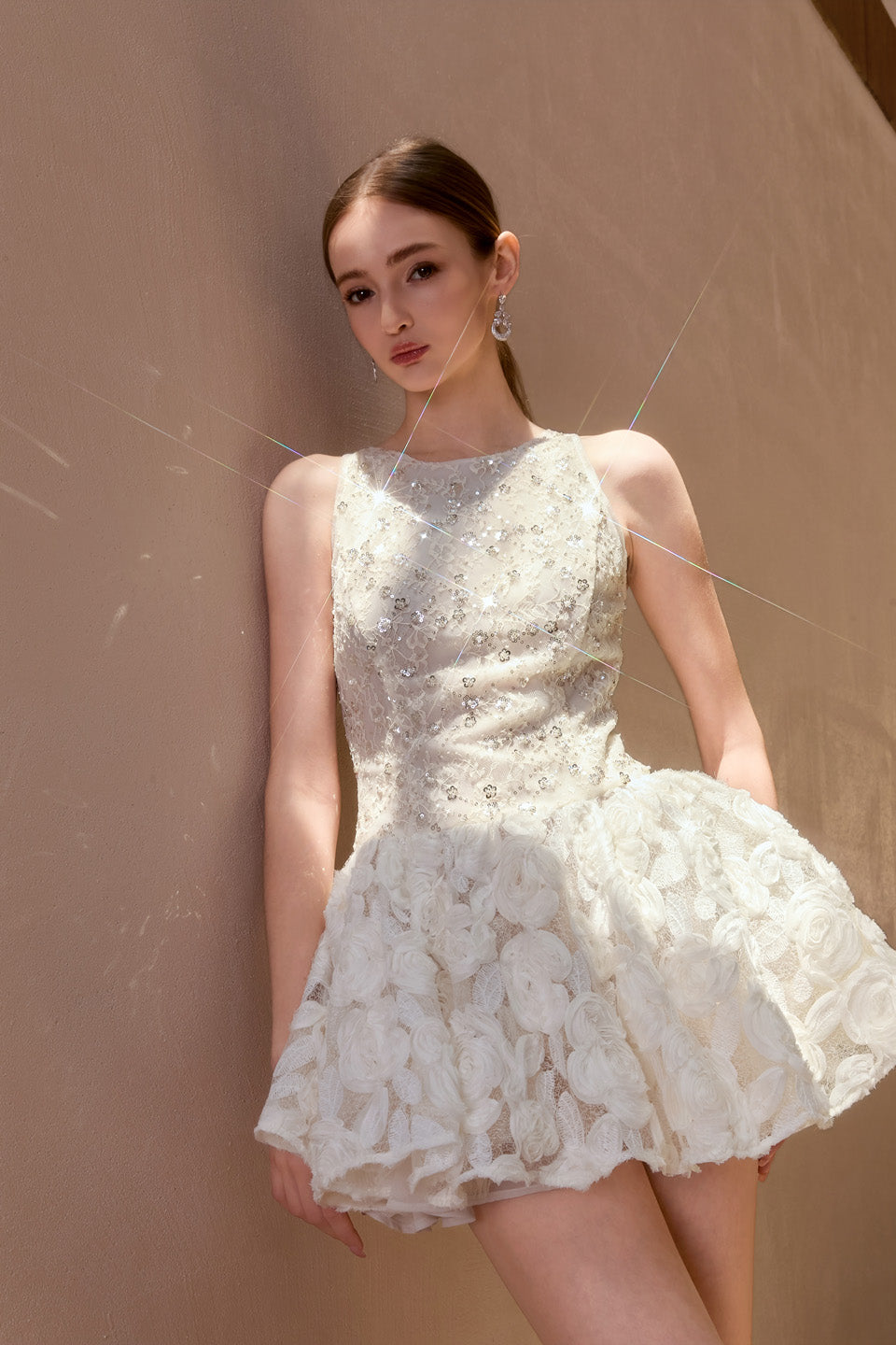 Wardrobes by chen 3D floral lace fluffy dress