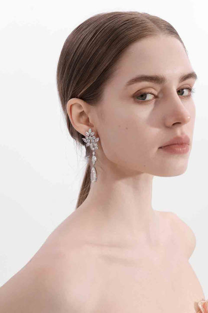 Wardrobes by chen Gorgeous inlaid zircon earrings