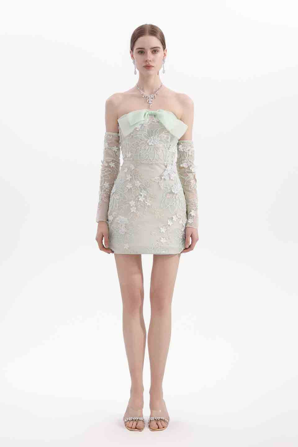 Wardrobes by chen Handmade rhinestone strapless dress