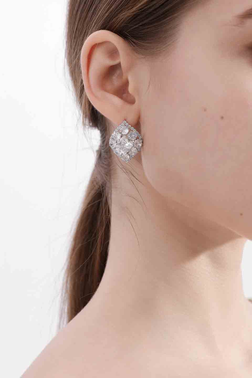 Wardrobes by chen Luxurious diamond studded earrings