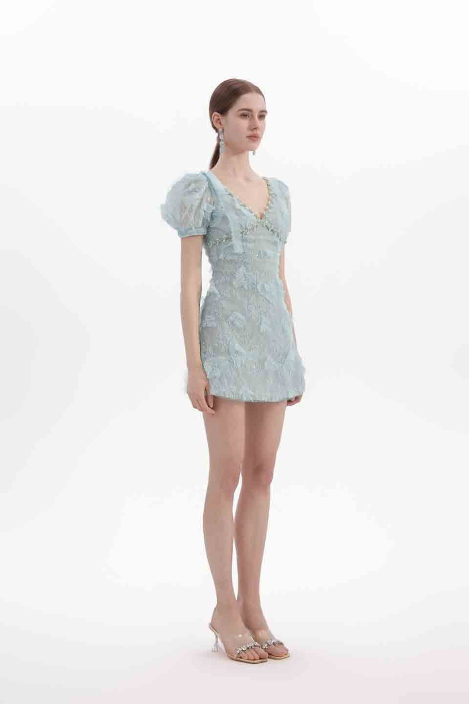 Wardrobes by chen Lace bead petal dress