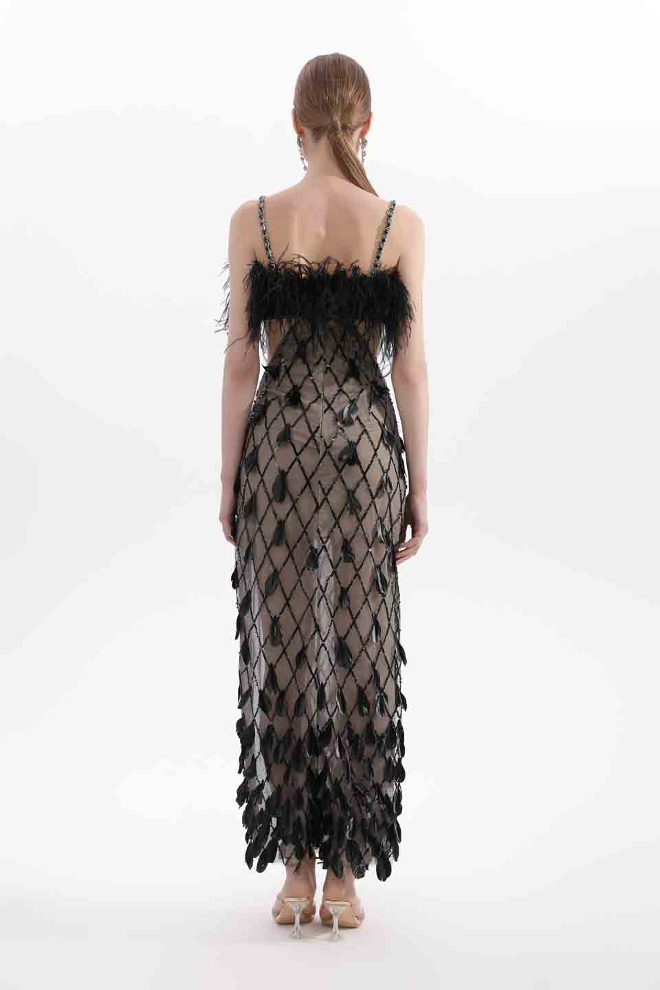 Wardrobes by chen Black feather bead dress