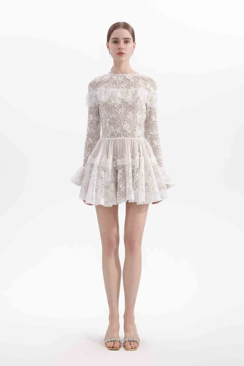 Wardrobes by chen Sequined lace dress