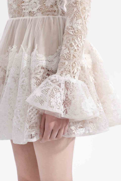 Wardrobes by chen Sequined lace dress