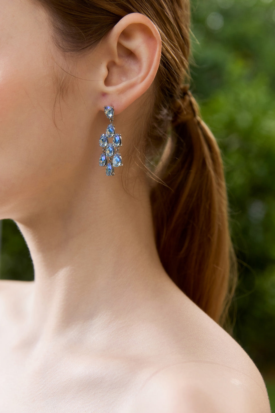 Wardrobes by chen Tassel colored diamond earrings