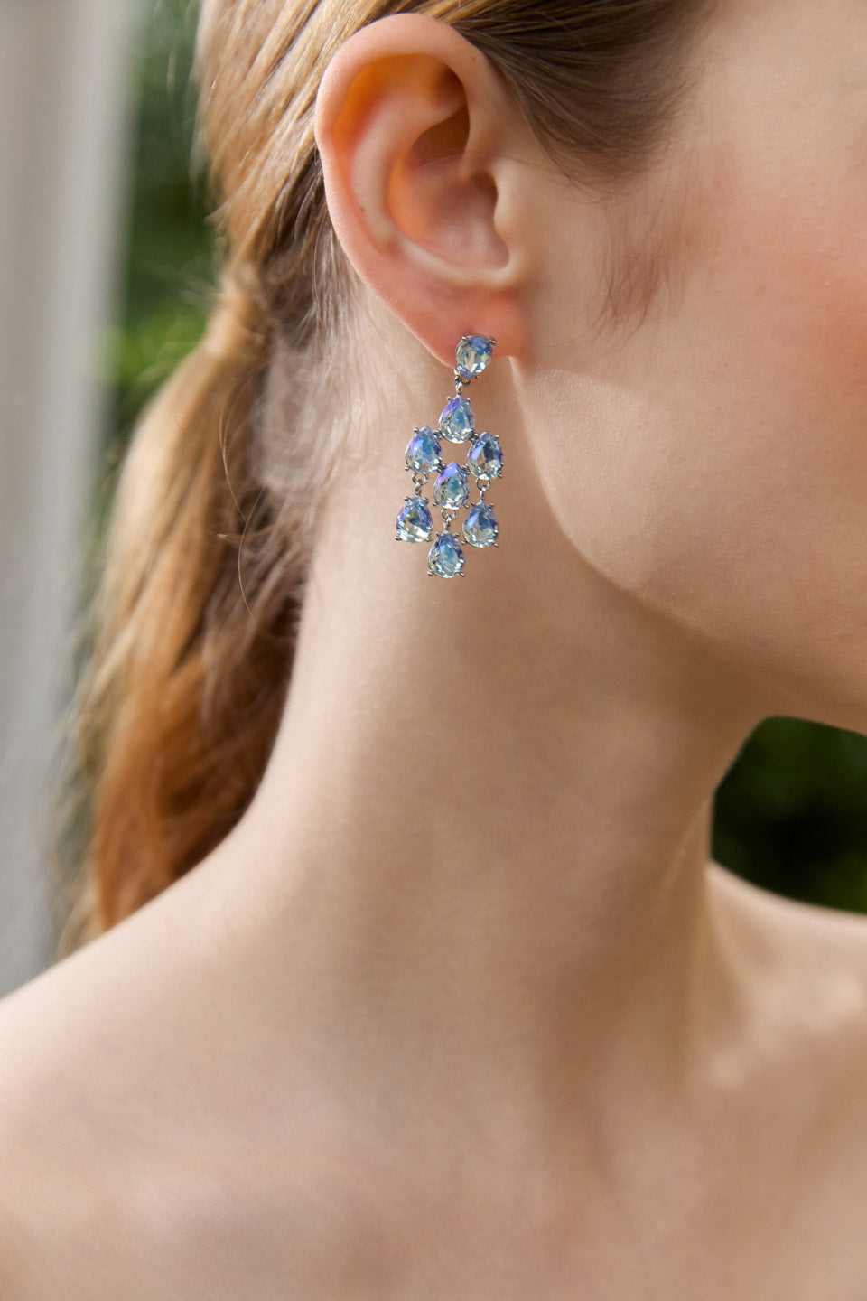 Wardrobes by chen Tassel colored diamond earrings
