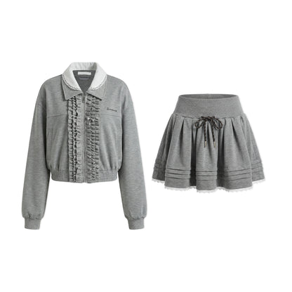 16DEWS 16D26102&amp;16D26103 Air layer short jacket jacket + skirt