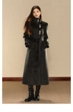 OShea 4D01Q777 Black Wrapped Maxi Coat