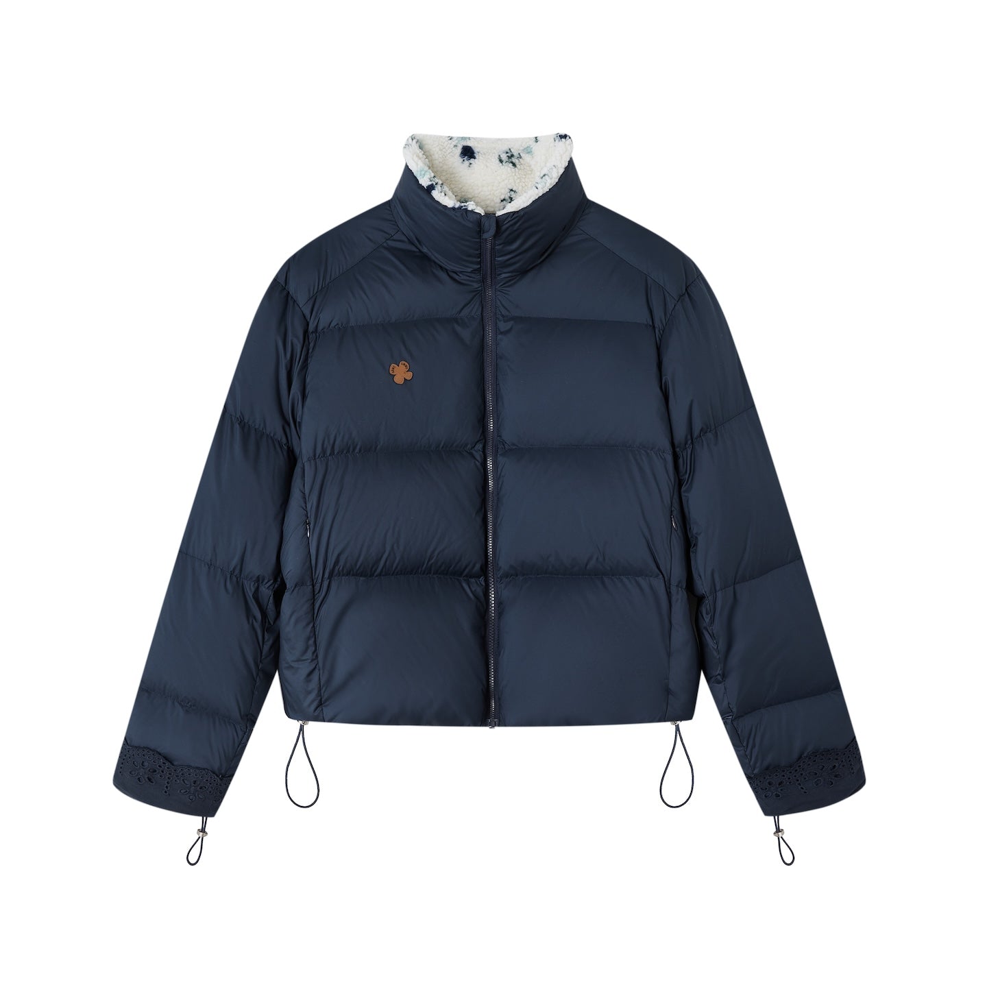 SOMESOWE S2508276 Fur collar splicing short down jacket