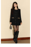 OShea 4C01Q773 Diomanted Black Tweed Coat