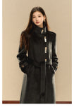 OShea 4D01Q777 Black Wrapped Maxi Coat