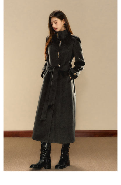 OShea 4D01Q777 Black Wrapped Maxi Coat