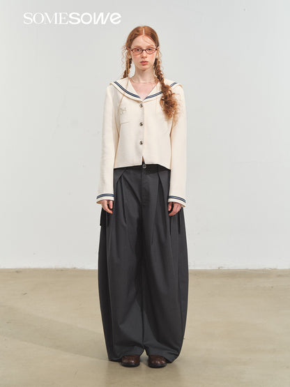 SOMESOWE S2508204 Sailing style embroidered tweed short jacket