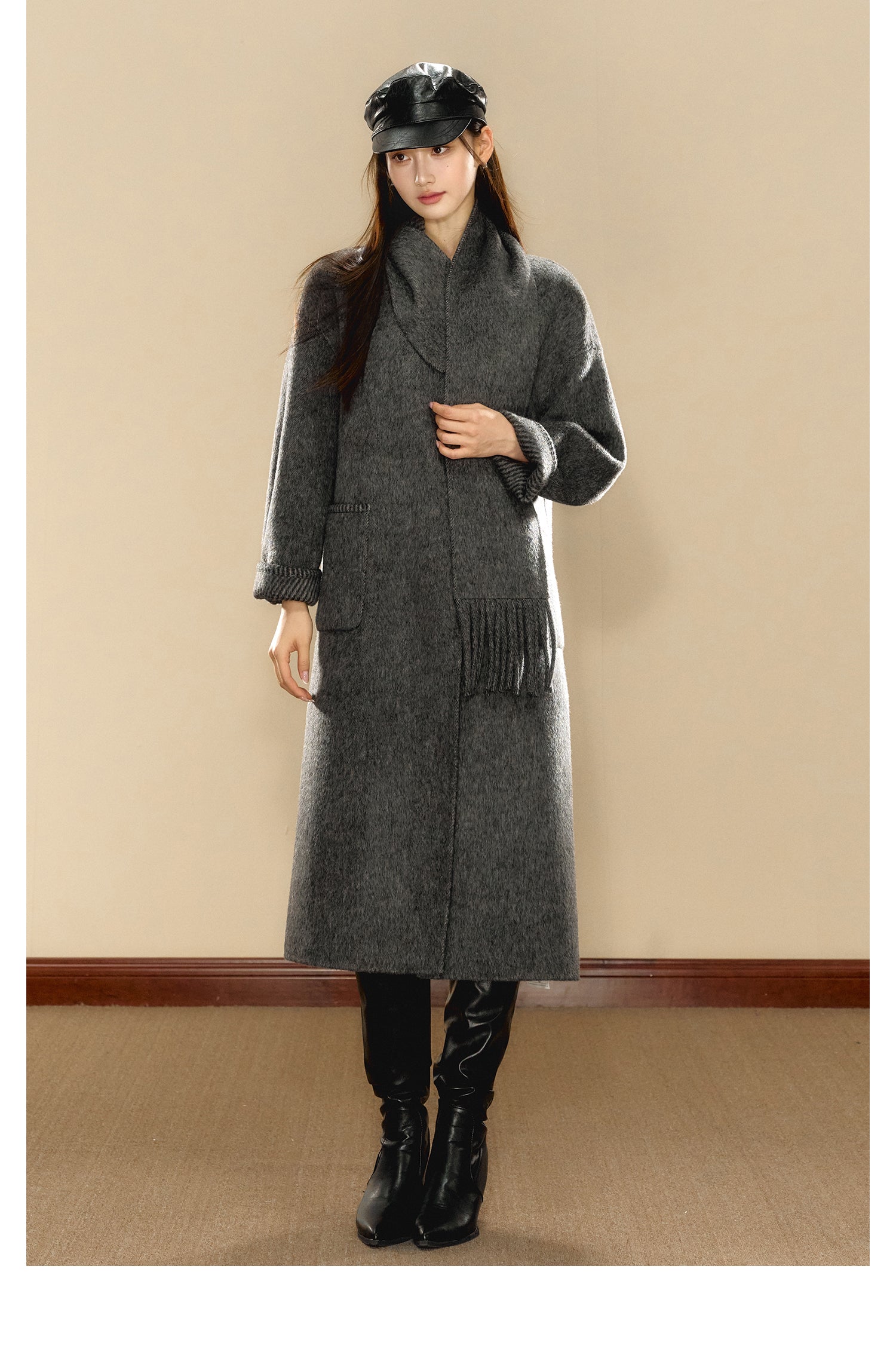 OShea 4D01Q967 Maxi Wool Coat(2color)