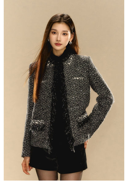 OShea 4D01Q919 Grey Tweed Coat