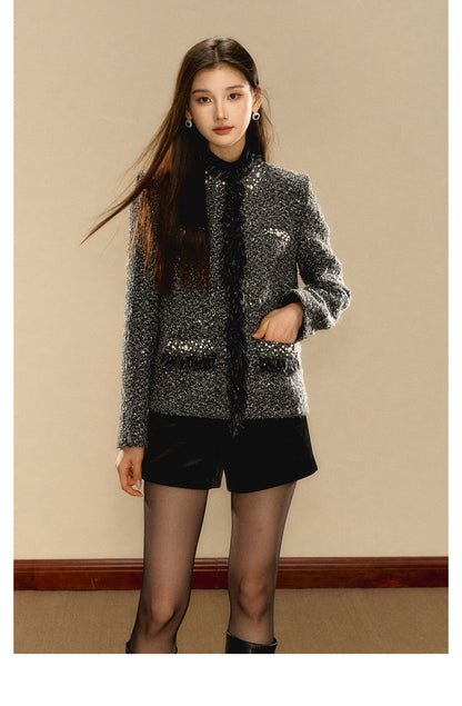 OShea 4D01Q919 Grey Tweed Coat