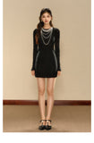 OShea 4D01L1032 Pearl Black Knit Dress