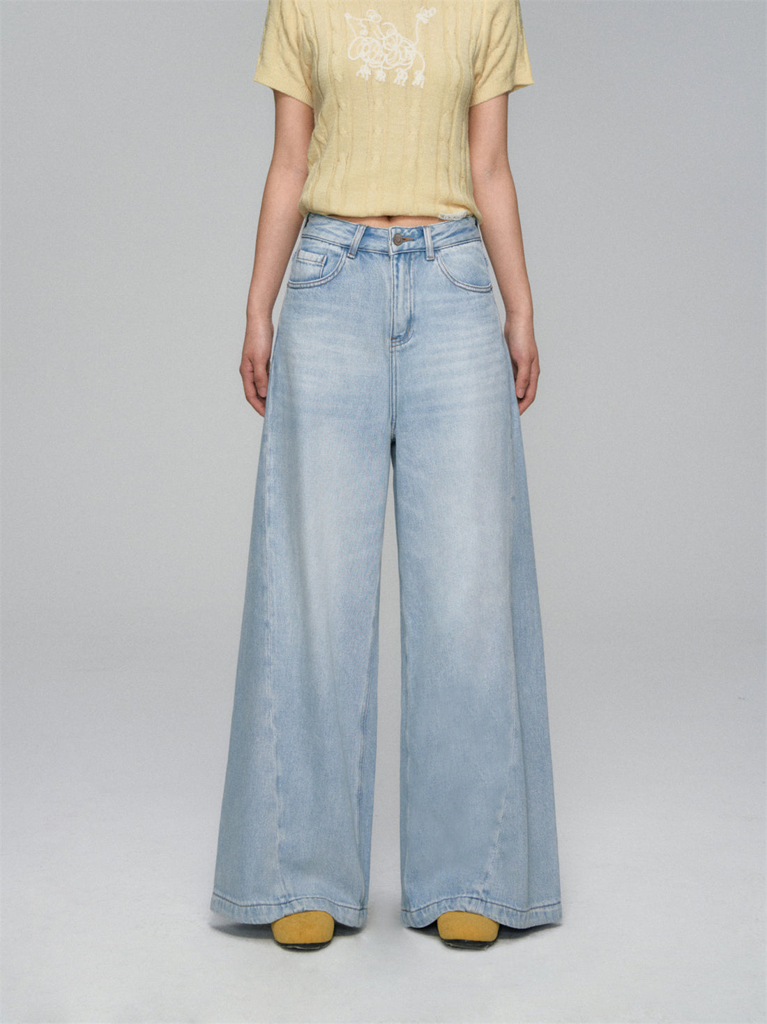 AsGony ASG25145 Casual wide leg jeans