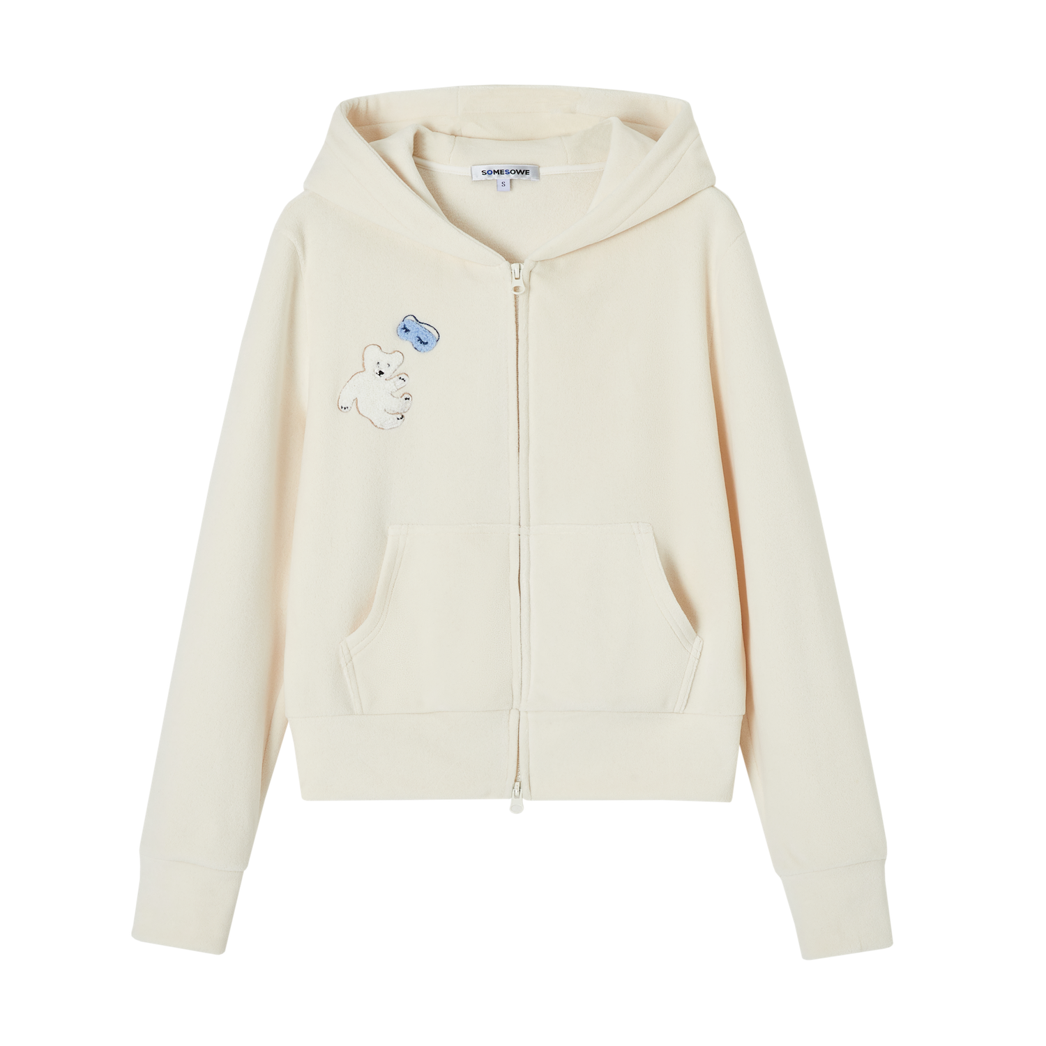 SOMESOWE S2509001&amp;S2509002 Goodnight teddy bear embroidered hooded sweatshirt+sweatpants