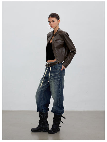 VIA PITTI VIACP6309 Gradient Contrast-Color Loose-Fit Jeans