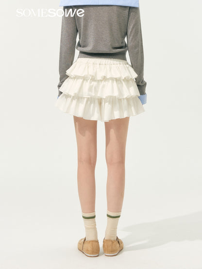 SOMESOWE S2508183 Ballet style multi-layer pleated skirt pants