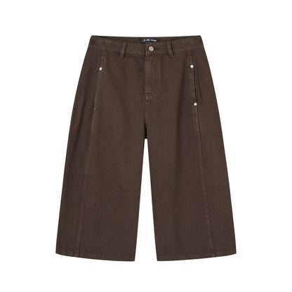 SOMESOWE S2509032 Straight leg wide leg mid length pants