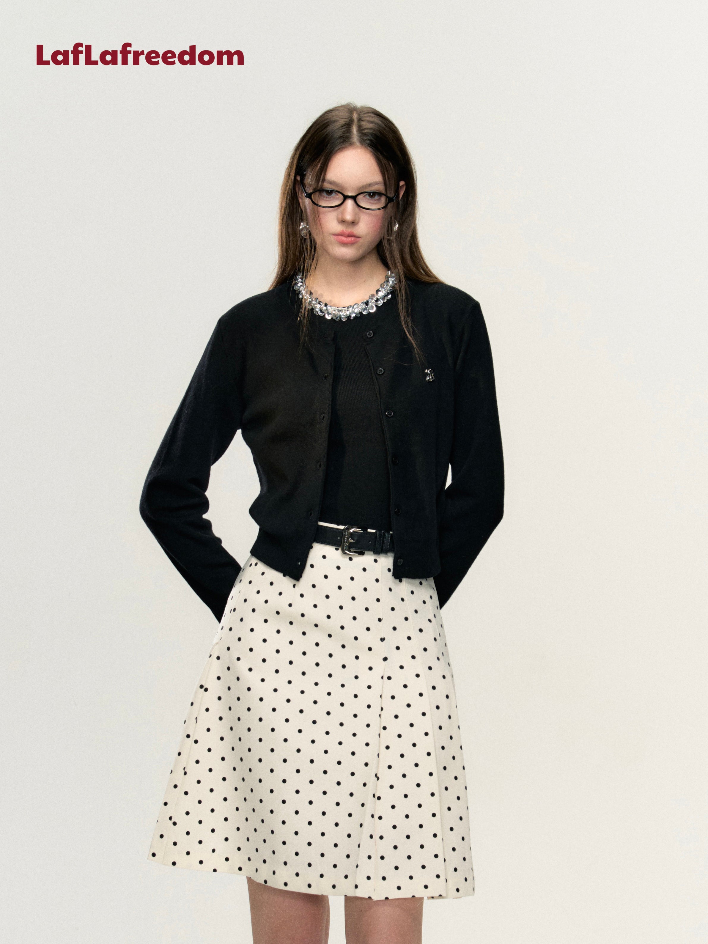 Lafreedom Dot Midi Skirt(2color)