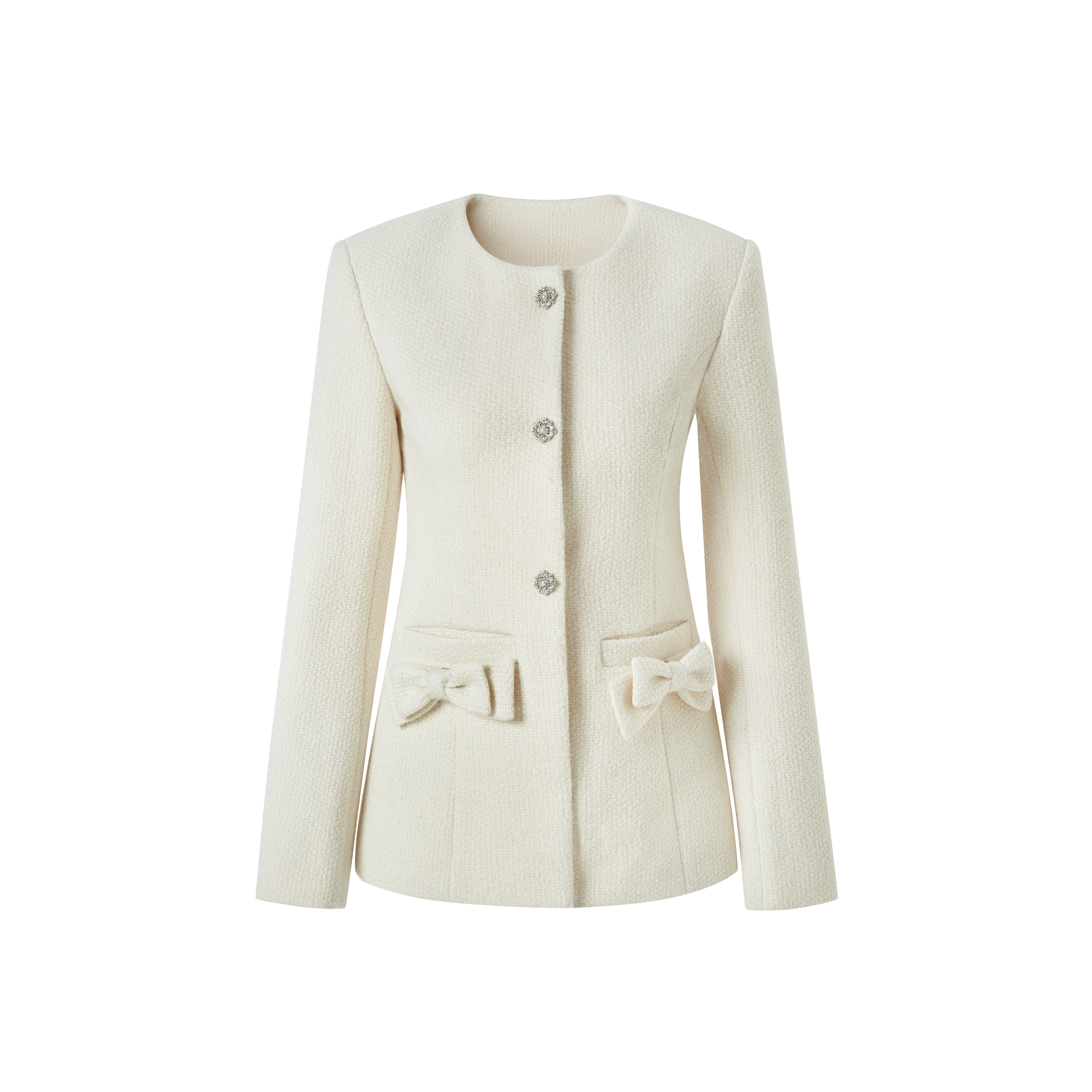 Lafreedom White Bow Twist Set(Jacket or Skirt)