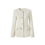 Lafreedom White Bow Twist Set(Jacket or Skirt)