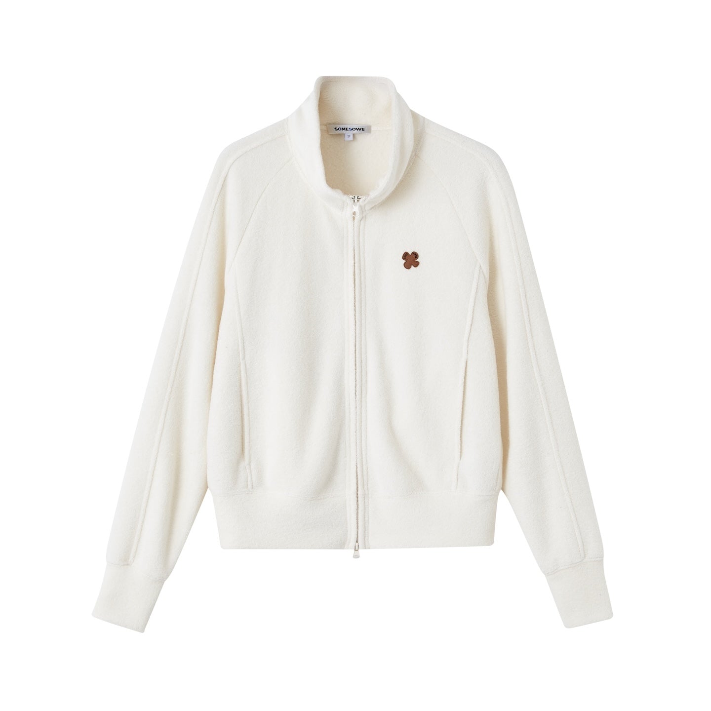 SOMESOWE S2508237 Velvet stand collar hoodie
