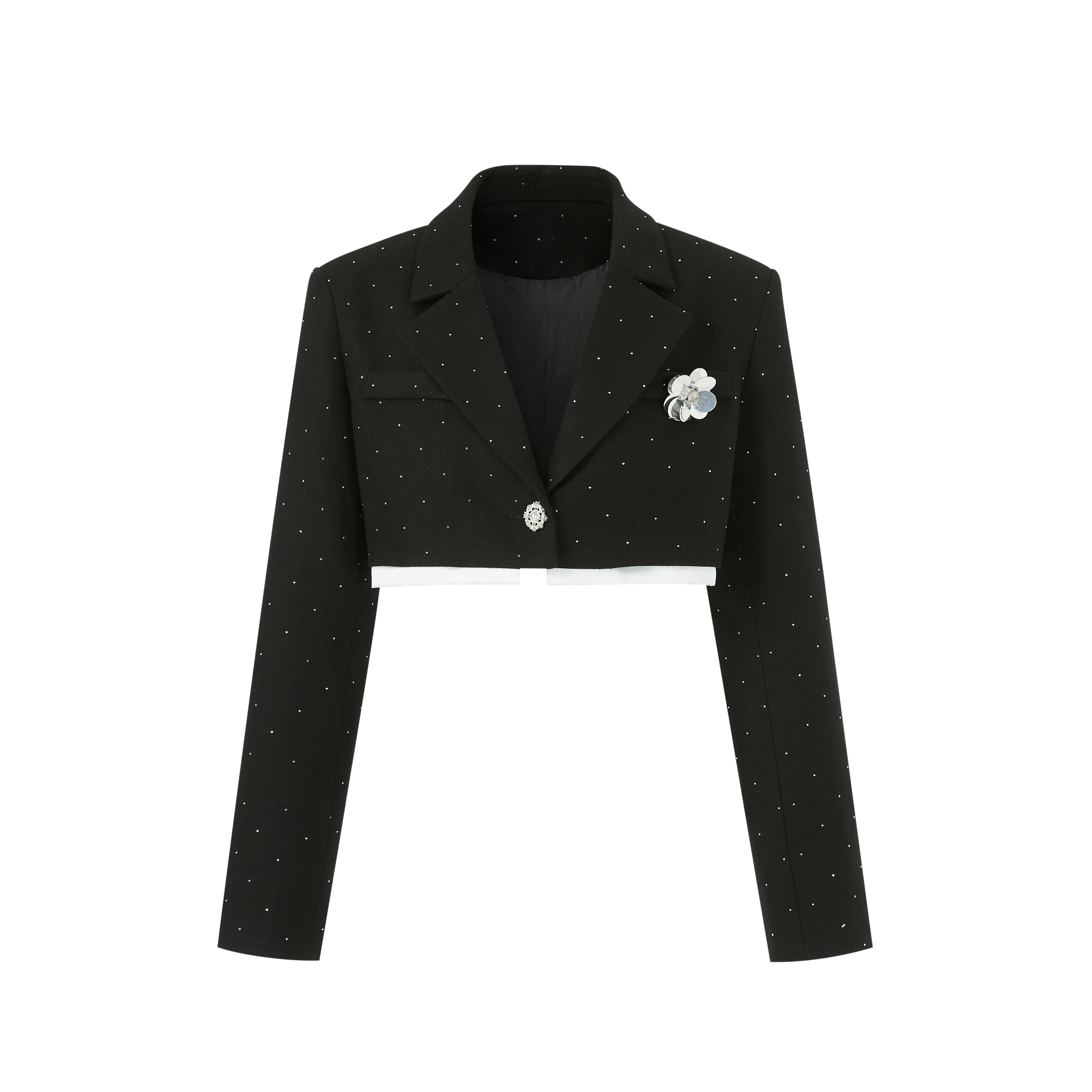 Lafreedom Diamante Black Set(Jacket or Midi Skirt)