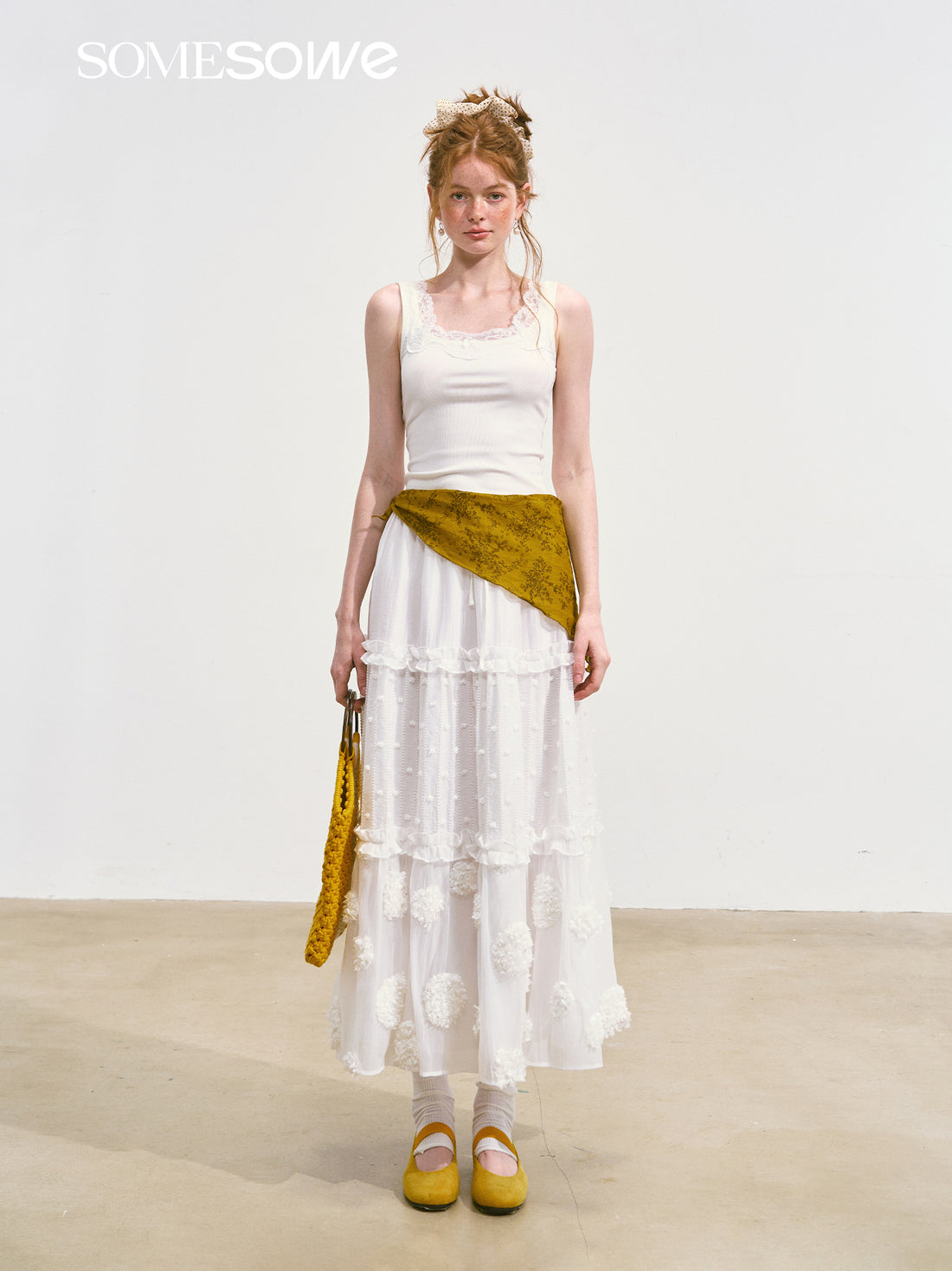 SOMESOWE S2508102 Multi layered fluffy skirt