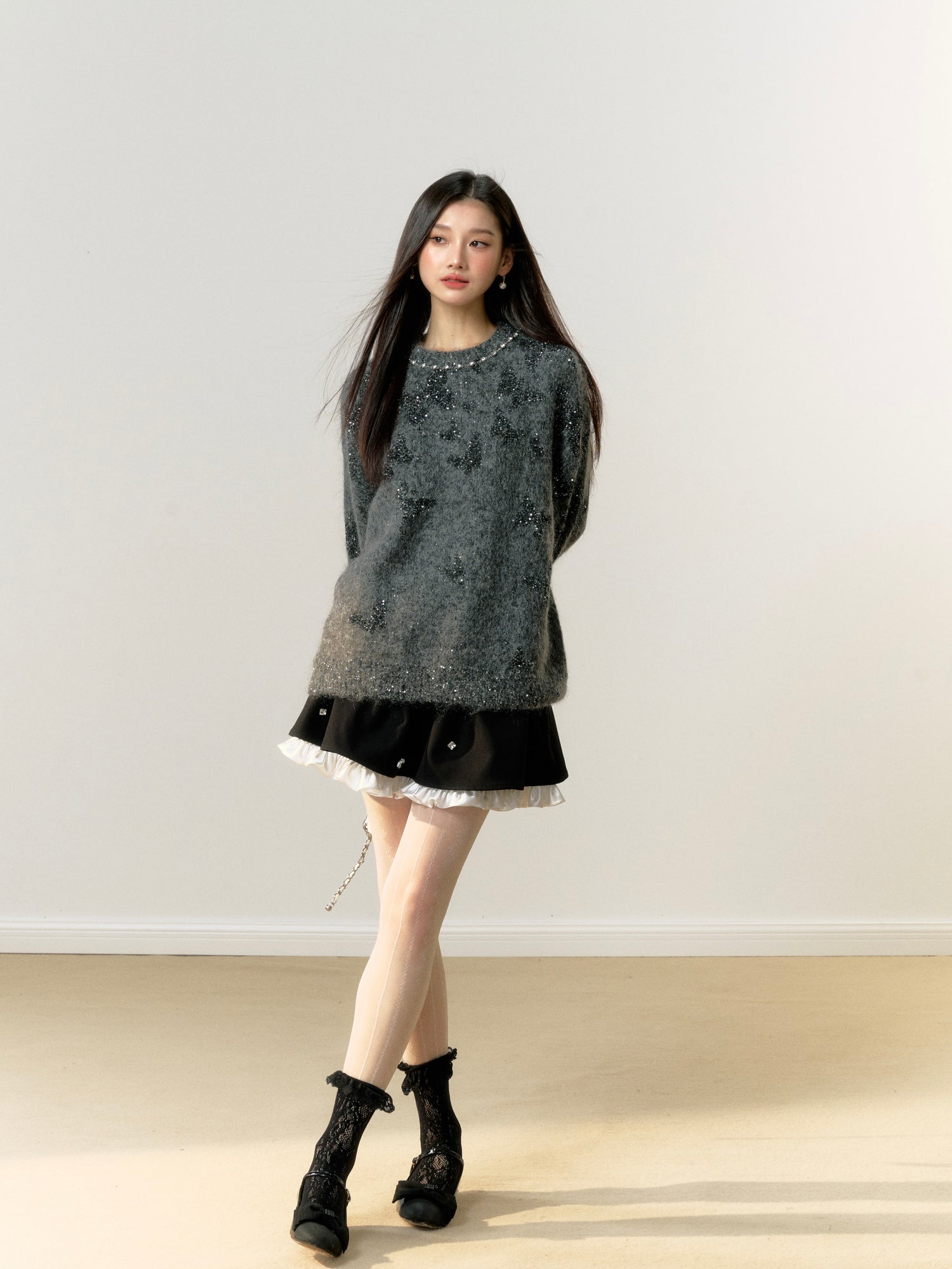 Lafreedom Mini Pearl Grey Sweater