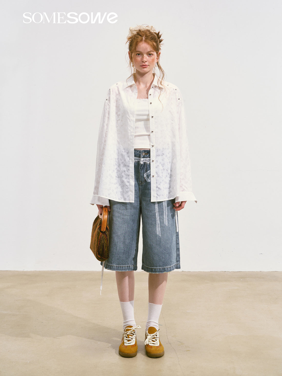 SOMESOWE S2508101 Strap up sunscreen shirt