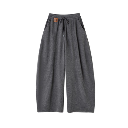 SOMESOWE S2508264 Polar fleece curved knife casual pants