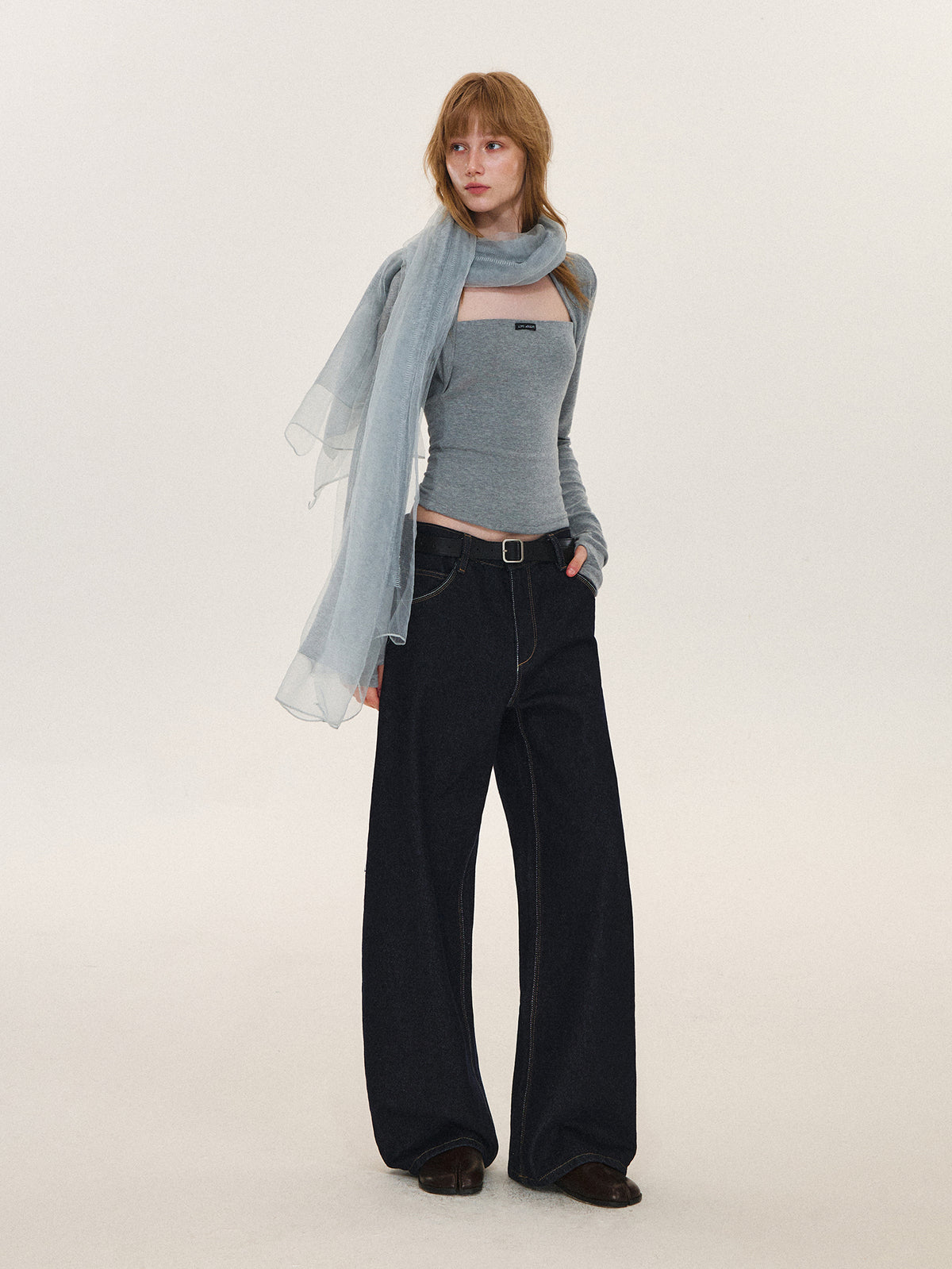 Asgony ASG26640 Double-Layer Sheer Scarf Shawl