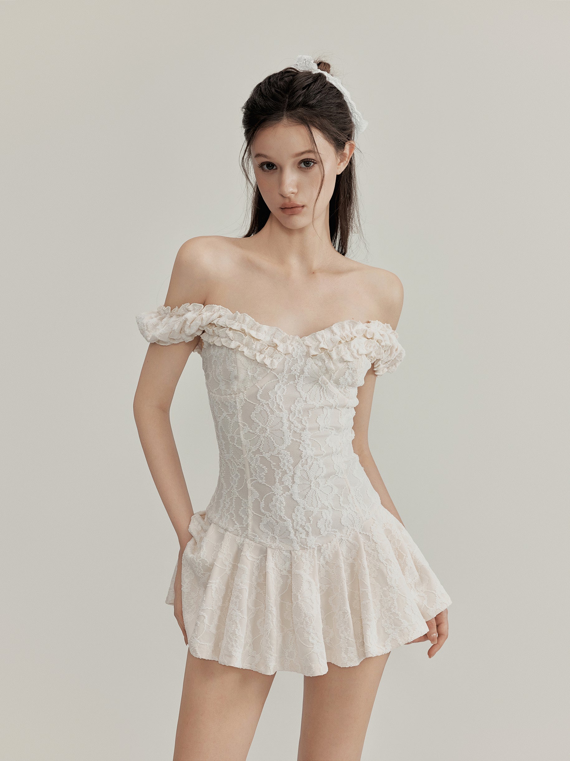 NOMEANSNO [Best Seller] N143 Lace minidress