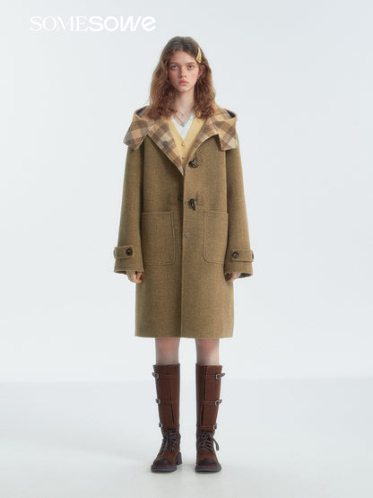 SOMESOWE S2407296 Double-sided wool horn button coat